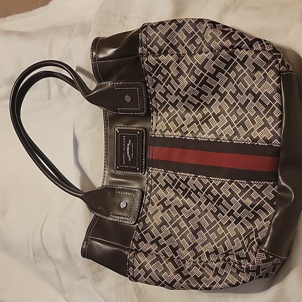 Tommy Hilfinger Brown Logo Handbag